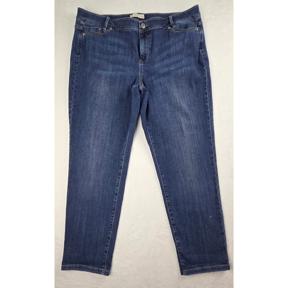 J. Jill Jeans Womens 18P Blue Straight Leg Classic Denim Excellent